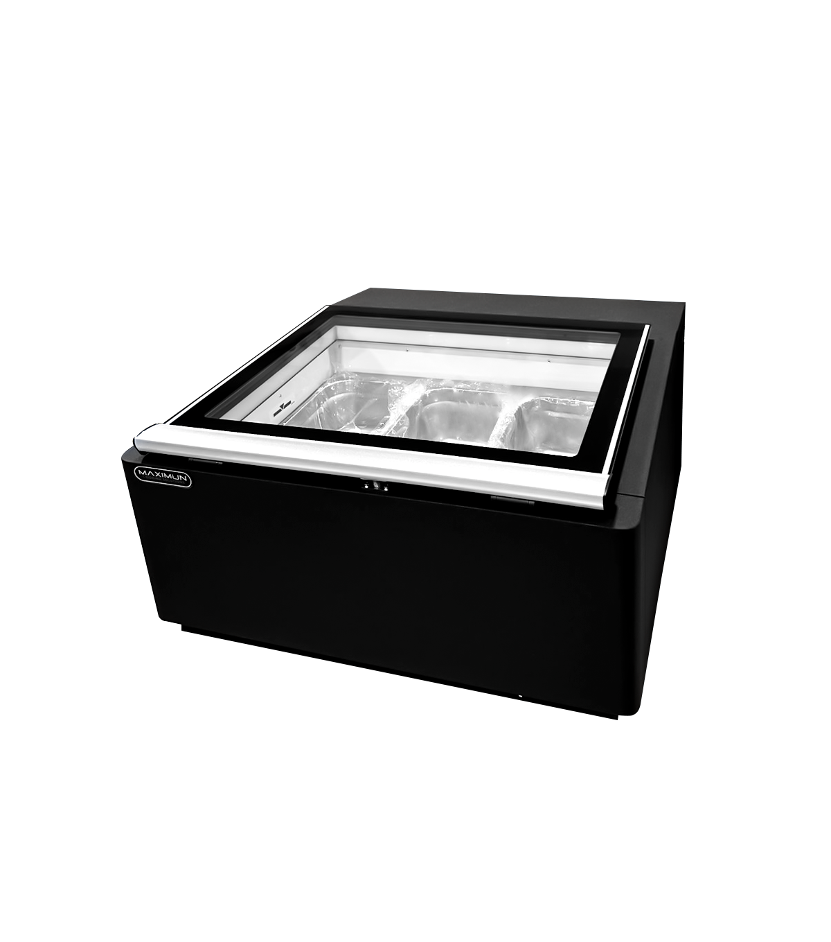 EXHIBIDORA DE HELADOS SOBRE MESA